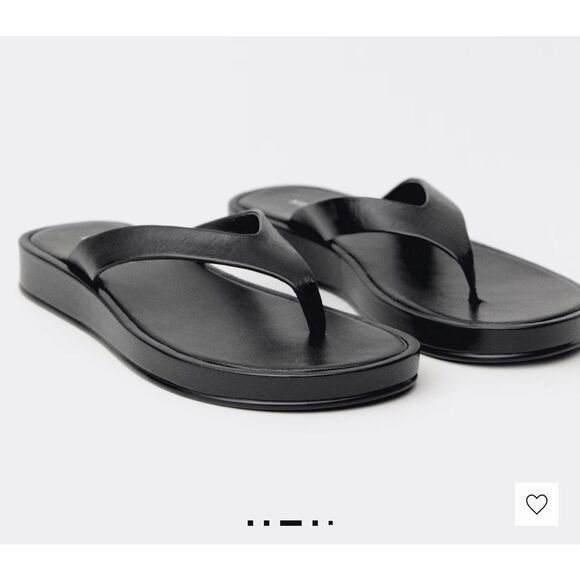 Mango Shoes - MANGO MNG Selection $140 Black Leather Sandals Women’s EU 38 NEW